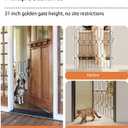 Metal Telescopic gate, 35.4 inches Wide and 31 inches high, is a Safe pet gate Suitable for Front Doors, RVs, doorways, etc., and is Easy to Install.