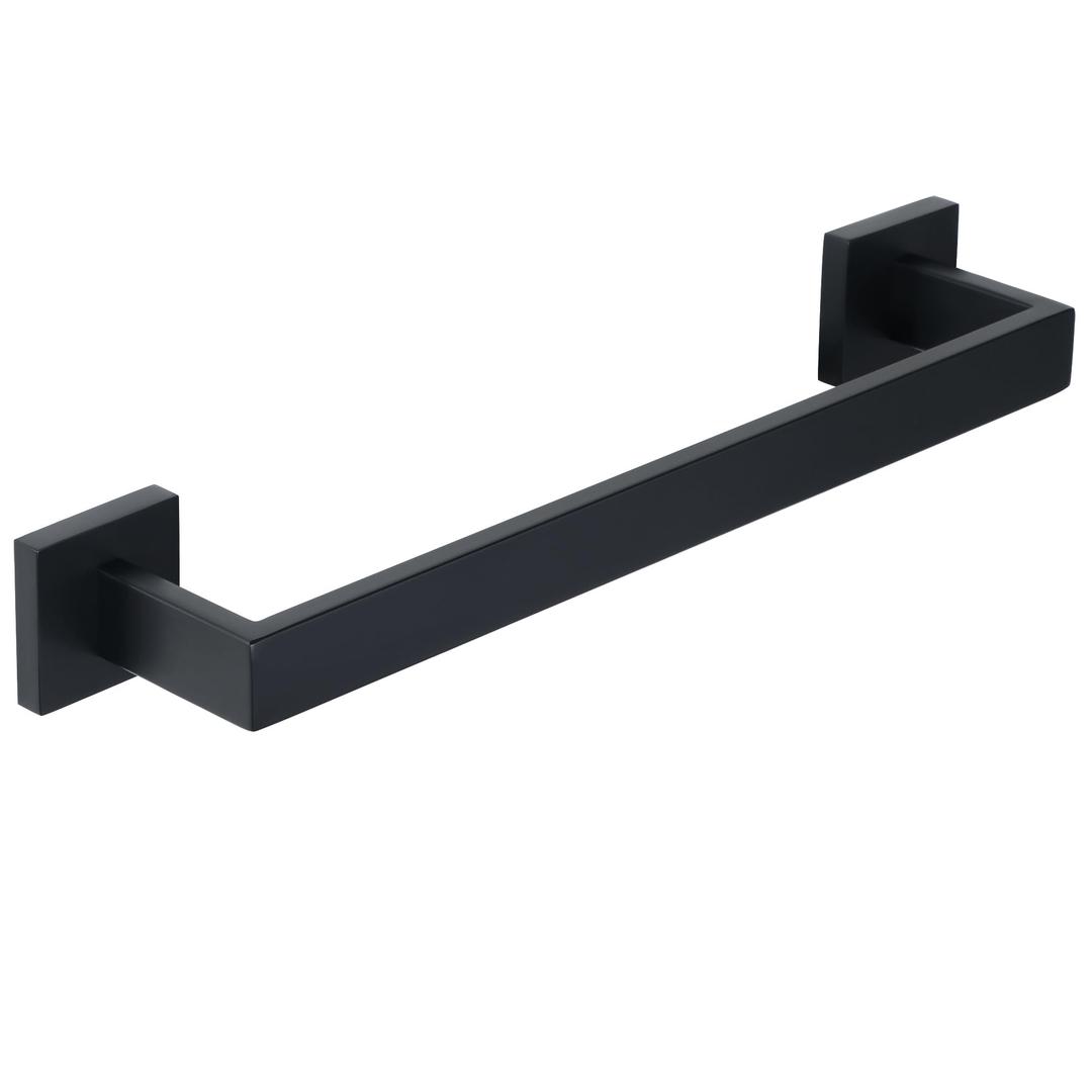 Alise Double Towel Bar, 16" SUS304 Stainless Steel Towel Racks for Bathroom, Heavy Duty Towel Rack Wall Mounted, Modern Bath Towel Holder, Matte Black