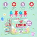 60 Pack Easter Ring Candy – Individually Wrapped Holiday Themed Bunny & Egg Lollipops – Strawberry, Tutti Frutti Delicious Flavors – Bulk Suckers Great Use, For Kids, Party Favor, Classrooms Partys, Goodie Bags, Baskets (EXP 01/20/28)