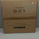 VOLISUN Low Profile Ceiling Fan with Light and Remote, 23.6in Flush Mount, Dimmable LED Fan Light, Bladeless for Bedroom (Black)