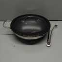 Wok pan,Hybrid 12 inch Wok with Lid, PFOA Free Cookware,non stick Stainless Steel Woks & Stir-fry pans Nonstick, Dishwasher and Oven Safe, Works on Induction