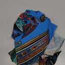 Bsubseach Kaftan Dresses for Women Ethnic Print Plus Size Beach Cover Ups Batwing Sleeve Caftans with Pockets (Blue)