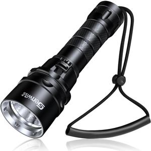 Scuba Diving Flashlight Dive Torch 2000 Lumen Waterproof Underwater XM-L2 LED Submarine Lights Holder with Charger for Under Water Deep Sea Cave at Night (GN-T41)