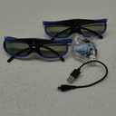 Sintron 2X ST08-DLP 3D Active DLP-Link Glasses Eyewear Rechargeable - 144Hz for 3D-Ready DLP Projectors Including Optoma, BenQ, Acer, Dell, Viewsonic, Vivitek, Sharp, LG, NEC, Mitsubishi (Blue)