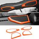 JWWY for Jeep JL Speaker Audio Trim Top & A Pillar Cover Trim for 2024-2025 Jeep Wrangler JL JLU & Gladiator JT Accessories ABS 4PCS Orange
