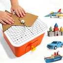 Cardboard Cutter for Kids Ages 5+ with Waste Collection