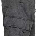 Men's Cargo Sweatpants Casual Fleece Joggers Loose Fit Open Bottom Athletic Pants for Men with Pockets (Gray, XXL)