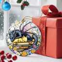 Christmas Ornaments, Dodosky 2.8in Ceramic Dragon Ornament, Xmas Decor, Christmas Tree Ornaments, Xmas Decorations for Tree, Holiday Ornament, Book Lover Gift, Gifts for Bookworm, Dragon Lovers