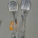 2 Pcs Stainless Steel Spatulas Set, Metal Spatula Solid & Slotted Turner, Heavy Duty Sturdy Spatula for Kitchen Use, High Heat Resistant Cooking Utensils for Fish Eggs Pancakes, Easy to Clean, Silver