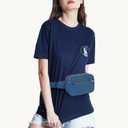 2 x Fashion Fanny Bag-Waist Pack With Adjustable Belt Bag-Unisex Crossbody Pack For Travel Running Hiking-Blue