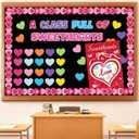 Marspark Valentines Bulletin Board Set Love Heart Valentines Classroom Decoration A Class Full of Sweethearts Themed Cutouts for Valentine's Day School Classroom Wall Door Decor