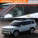 in-Channel Window Deflectors FIT for 2024-2025 Hyundai Santa Fe, 4PCS Vent Visors Rain Guards, Dark Smoke Tint Polycarbonate (MX5 Platform)