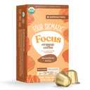 Four Sigmatic Focus Coffee Pods Compatible with Nespresso Original | Organic Medium Roast Espresso with Added Focus | Mushroom Coffee Enhanced with Lion's Mane | Medium Roast 10ct (EXP 05/21/27)