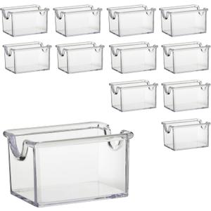 New Star Foodservice 28447 Plastic Sugar Packet Holder, Clear, Set of 12