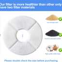 11 Pcs Cat Fountain Filter Replacement - Compatible with 2.5L Automatic Pet Water Fountain, 4-Layer Filtration System, Includes 8 Carbon Filters, 2 Sponges, and 1 Cleaning Brush