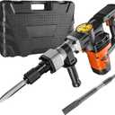 VEVOR Demolition Jack Hammer, MAX 1400W Electric Jackhammer Heavy Duty, 2900 BPM Concrete Breaker 2pcs Chisels Bits Chipping W/Case, Gloves