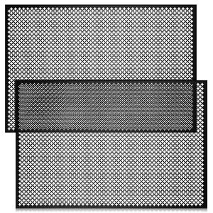 Gisafai 2 Pcs Decorative Cloverleaf Aluminum Sheet 24 in. x 36 in. x 0.02 in. Black Perforated Decorative Metal Sheets Metal Mesh Aluminum Sheet for Indoor Outdoor