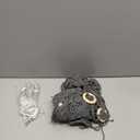 ANROYE Macrame Stuffed Animal Hammock with Star Light, Bear Storage Net for Girls Room Decor, Corner Hanging Mesh Organizer Idea for Nursery, Plushies Toy Wall Hanging Display Holder Kid Boy Gift (Grey)