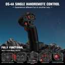 HOTRC DS-4A 2.4G 4 Channel Single Hand RC Radio Transmitter with 4CH Receiver for RC Car Boat Drone Airplane (W/ 1 RX)