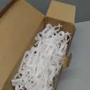 Universal Christmas Lights Clips, 100 Count All-in-One Gutter Clips for C7/E12, C9/E17 Lights, Mini String Lights, Rope Lights, Outdoor Christmas Decor (Upgrade White)