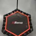 42" Foldable Mini Trampoline- 450lb Capacity Fitness Rebounder w/3-Level Adjustable T-Bar, Adults Workout Trampoline, Non-Slip Pad | Foldable Design for Home/Gym (Black and Red)