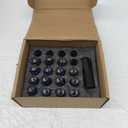 20pcs Burnt Blue Cold Forged Steel 12mm*1.25 Lug Nuts Extended Tuner Wheel Nuts Modified Nuts Open End Compatible with Various Types of Vehicles HTRACING