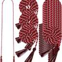 24 pcs Graduation Honor Cords 68" Grad Braided Honor Cord with Tassel Honor Rope Grad Cords Bulk for Graduation Students Bachelor Master Doctoral Gown Grad Decor (Burgundy and White)