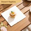 [400 Count - 5 x 5 Inch Folded] Fashion Cocktail Napkins, Dessert, Beverage Disposable Napkins, 3-Ply, Bulk White Napkins, Wedding, Bar, Restaurant or Party Napkins - 10x10 Inch Unfolded (Gold)