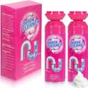 Foaming Drain Cleaner, Sink Cleaner and Deodorizer, Drain Clog Remover for Kitchen Sinks, Tubs, Shower Drains (2 Pcs)