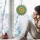 SOURMO Diamond Art Painting Hanging Kit, DIY Diamond Gem Painting Pendant, Acrylic Board Mandala Floral Wall Art