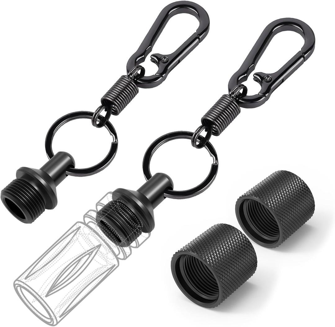 Thread Protector 1/2 x 28 UNEF, or 5/8 x 24 UNEF with Key Chain Storage Tools, CNC Machined