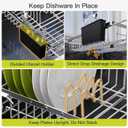 Expandable Stainless Steel Dish Drying Rack Over The Sink For Small Kitchen, Counter Space Saving Compact Metal Plate Drainer Strainer, Adjustable Hanging Inside Sink Rust Proof Wire Dryer Holder