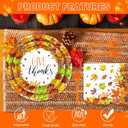 200 PCS Thanksgiving Plates and Napkins, Disposable Thanksgiving Decorations, Autumn Party Paper Dinnerware Supply, 9" and 7" Fall Maple Leaves Plates Napkins Forks for Home Friend Party Celebration