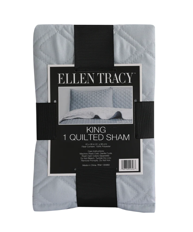 Ellen Tracy™ Solid Single King Quilted Sham 20 x 26