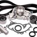 ECCPP Timing Belt Kit with Water Pump Compatible For Lexus ES300 ES330 RX330 RX400h For Toyota Camry For Highlander For Sienna Solara V6 3.0L 3.3L TS26257A ITM257A 16100-29085