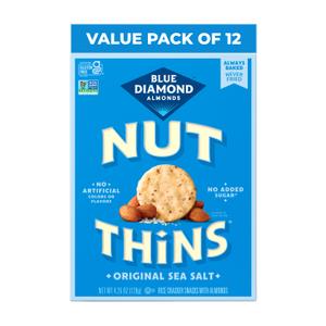 Blue Diamond Almonds, Gluten Free Cracker Crisps, Original Almond Flavored perfect for Snacking and Healthy Options, 4.25 oz BB 6/17/26
