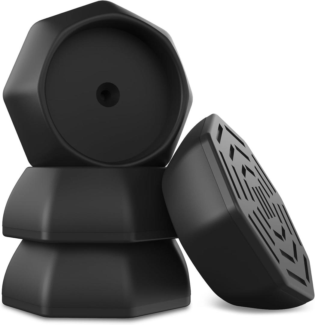 ICERO Baby Gate Wall Protector - Protect Walls & Doorways from Pet & Dog Gates - Pressure Mounted Gates Work on Stairs - Gates Wall Cups - 8 Pack - Black