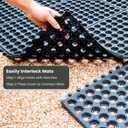 Envelor Interlocking Rubber Floor Mat Restaurant Kitchen Mat for Floor Anti Fatigue Bar Mat Door Mat Non - Slip Mat Indoor Outdoor Shower Pool Drainage Mat Durable Garage Flooring 36 x 36 Inch