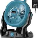 Battery Operated Fan Compatible with Makita 18V Battery (No Batteries) with AC Adapter Up to 650 CFM Variable Speed Battery Powered Cordless Fan, Low Noise 30dB Portable & Camping Jobsite Fans