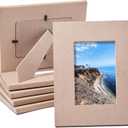 Juvale Unfinished Wooden Picture Frames, DIY Wood Frame for Desk Table Top, Home, Office, All Occasions Decoration, DIY Craft Projects, Holds 4 x 6 Photo (9.5x7.5x0.5 Inch) 6-Pack