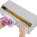 Plastic Wrap Dispenser with Slide Cutter for Busy Kitchens and Commercial Use  Fits Cling Wrap