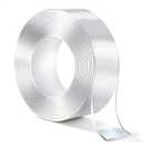 Heavy Duty Double Sided Nano Tape, 1.18 x 160 Inch Removable Washable Mounting Tape, Traceless Clear Strips for Picture Hanging, Home Storage