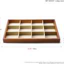 Oirlv 12 Grids Wood Jewelry Organizer Tray Stackable Jewelry Drawer Tray Bracelet/Watch Showcase Display Storage(Creamy-white)