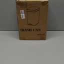 rejomiik Small Bathroom Trash Can with Lid 1.9 Gallon Step Trash Can Slim Garbage Can with Soft-Close Waste Bin for Bathroom, Bedroom, Office, Dorm, RV, Off-White