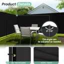 SunnyRoyal 6' x 12' Privacy Fence Screen Panel with Iron Poles Freestanding No Dig Heavy Duty Windscreen Mesh Fabric Temporary Dog Fencing for Outdoor Backyard Patio Garden (Black)