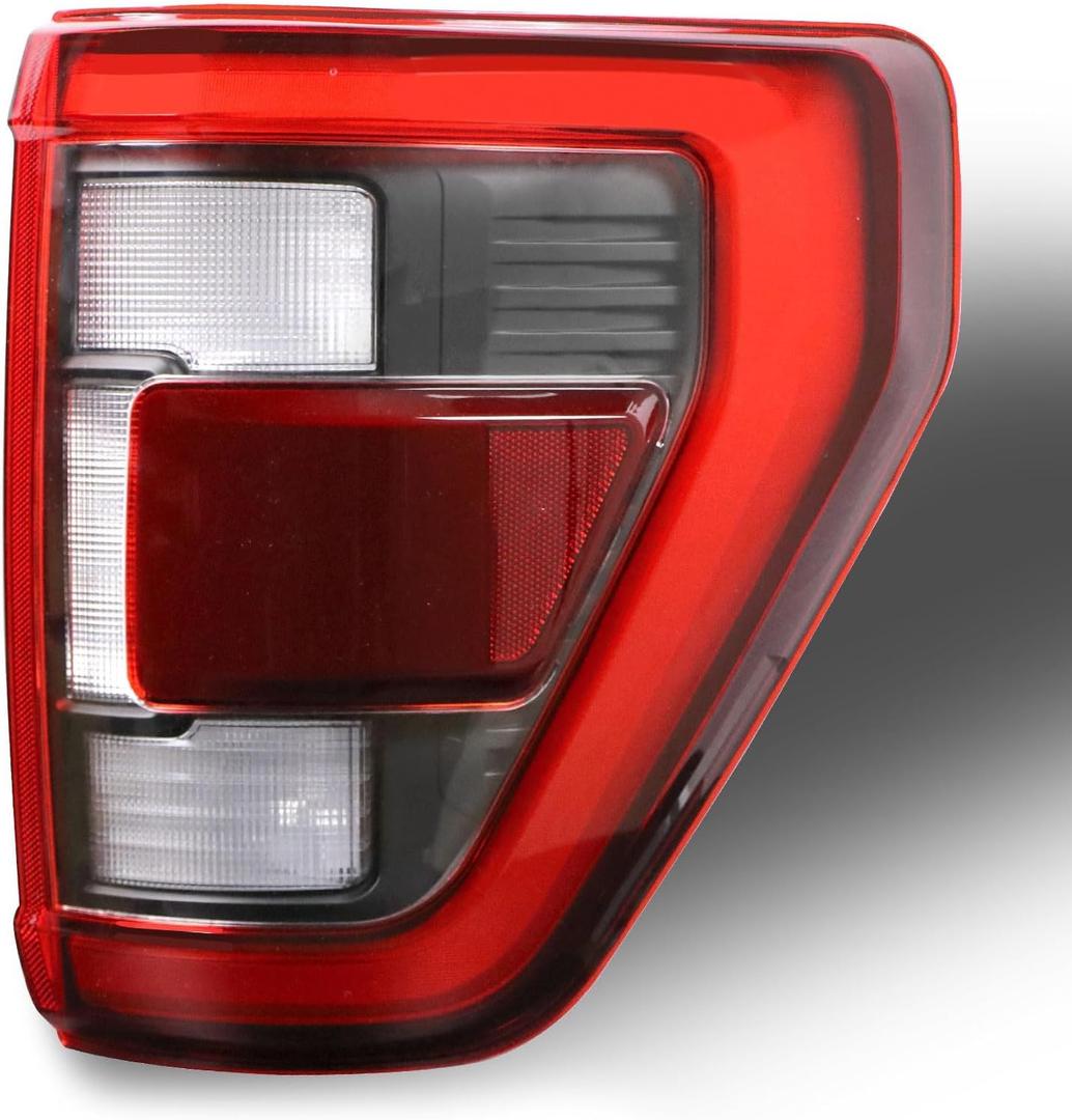 LED Tail Light Assembly w/Blind Spot Compatible With 2021 2022 2023 Ford F150 F-150 Pickup Black Right Passenger Side Taillight Rear Brake Lamp # NL3Z13404E (Module NOT Included)