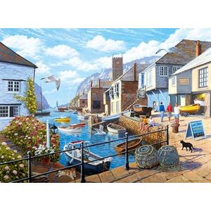 Ravensburger - Tranquil Harbour - 500 Piece Jigsaw Puzzle - Stunning, Vivid Imagery of a Summer Coastal Harbor - Inspiring Scene - Ideal Gift - Frameable Art - Screen-Free Fun - Puzzles for Adults