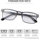 YIMI Photochromic Nearsighted Distance Glasses Spring Hinge UV400 Sunglasses Anti-Blue Light Myopia Glasses for Men Women (Black, -3.00, x)