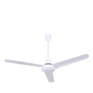 48" White Weatherproof Industrial Ceiling Fan High-Performance DC Motor Wall Control Ideal for Outdoor Patios, Gyms & Warehouses, Medium