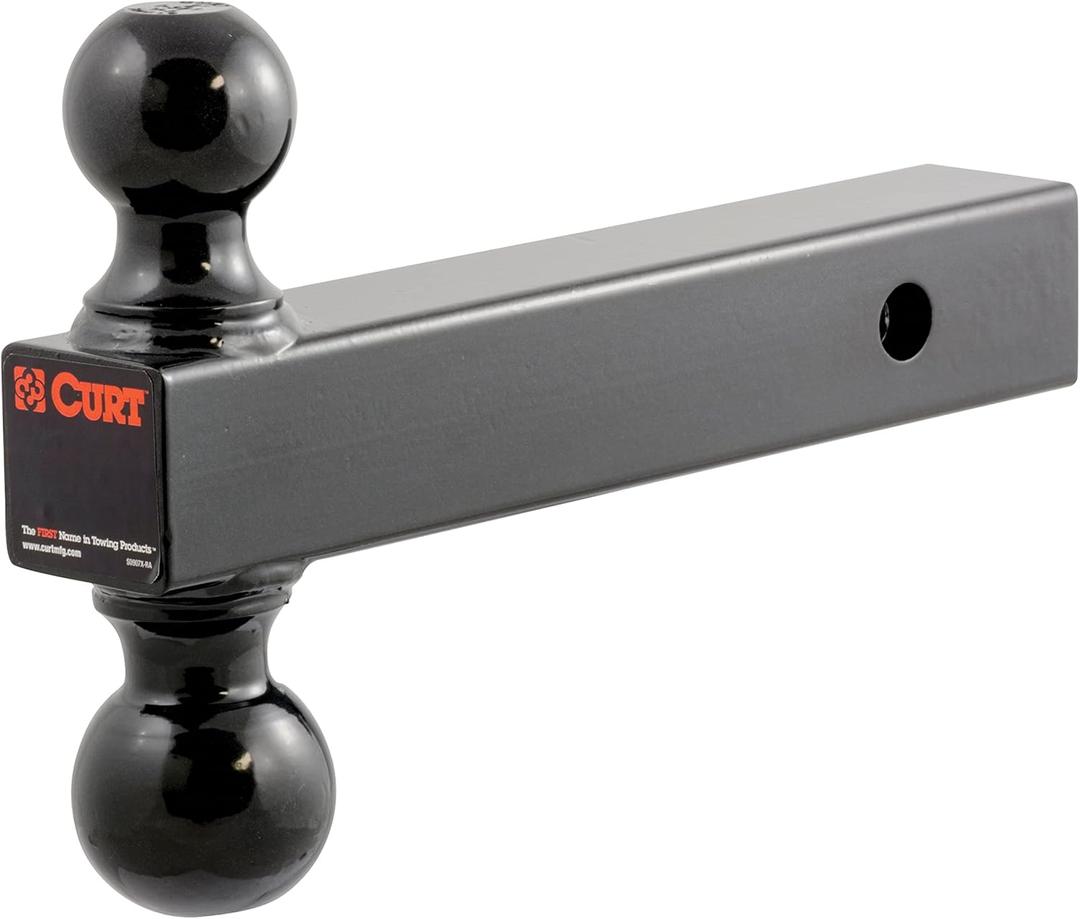 CURT 45660 Multi Ball Mount fits 2" or 2-5/16" Couplers | Mounts on Trailer Hitches with a 2" x 2" Receiver Tube Opening | Allows for Quick Changes Between Ball Sizes